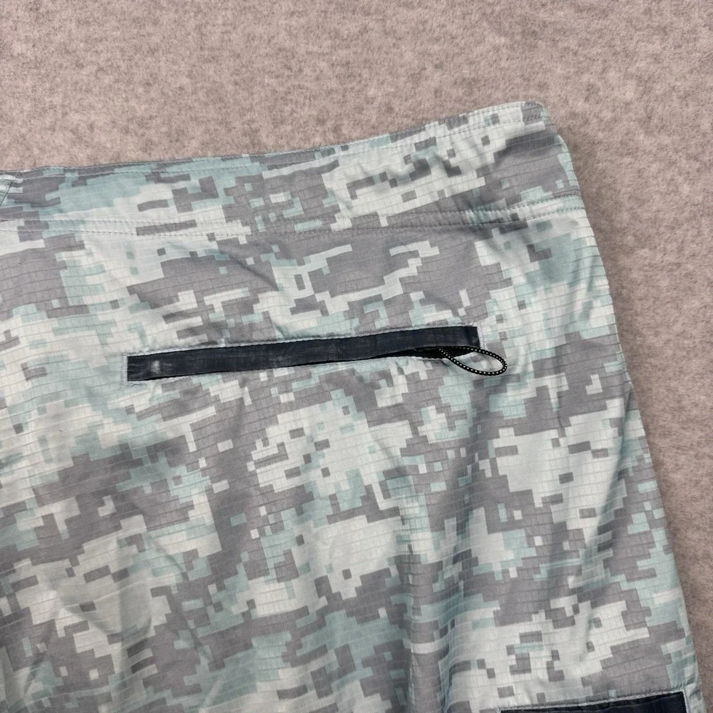 Pelagic Ambush Board Shorts Mens 42 Blue Digital Camo Ripstop Fishing Quick Dry